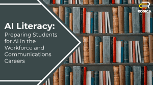 AI Literacy: Preparing Students for AI in the Workforce and Communications Careers title over books