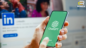 Individual scrolling on a phone screen with ChatGPT open.