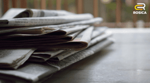 Newspaper on a table