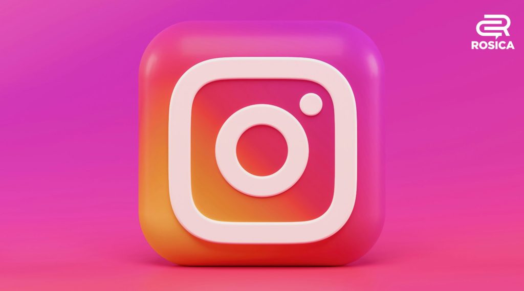 Instagram logo centered in page with a solid background.
