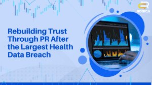 Computer Screen with data in a bubble representing data breach